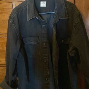 Black Jean Jacket, Men’s, Old Navy, XL.